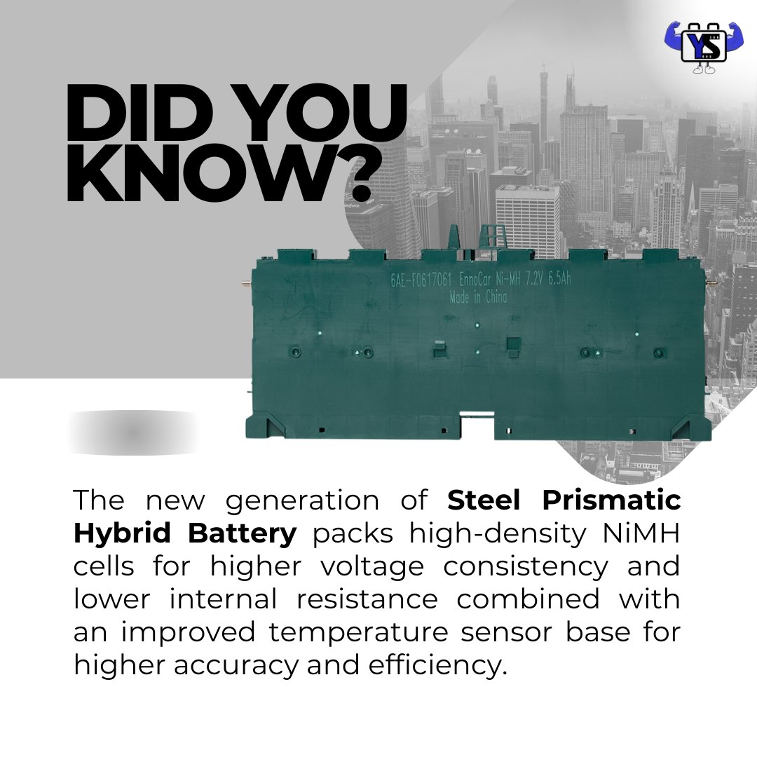 New Generation of Steel Prismatic Hybrid Battery Released 